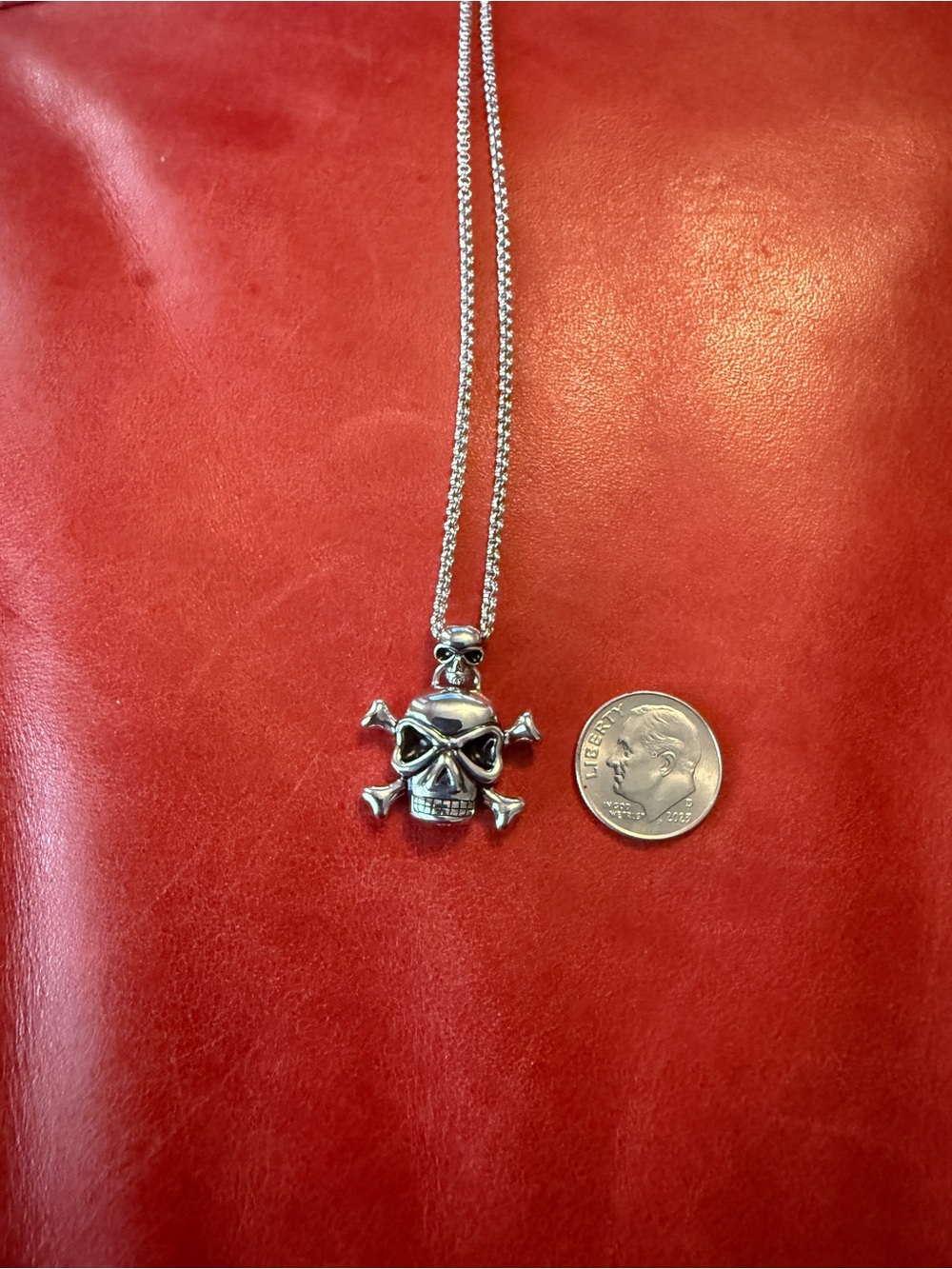 EFFY® Men's Skull & Crossbones 20" Pendant Necklace in Sterling Silver
